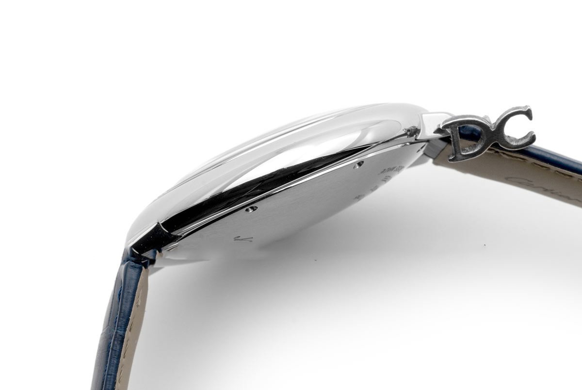 Ballon Bleu De Ca*t1er 42mm Blue Dial in Steel on Blue Leather Strap