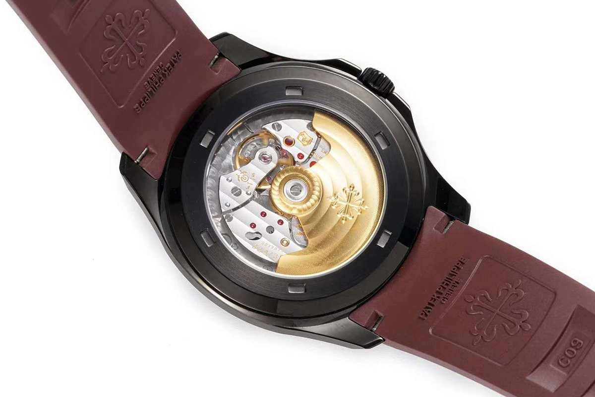 Aquanaut 5167A ‘Black Venom Limited Edition’ Black Dial on Brown Rubber Strap