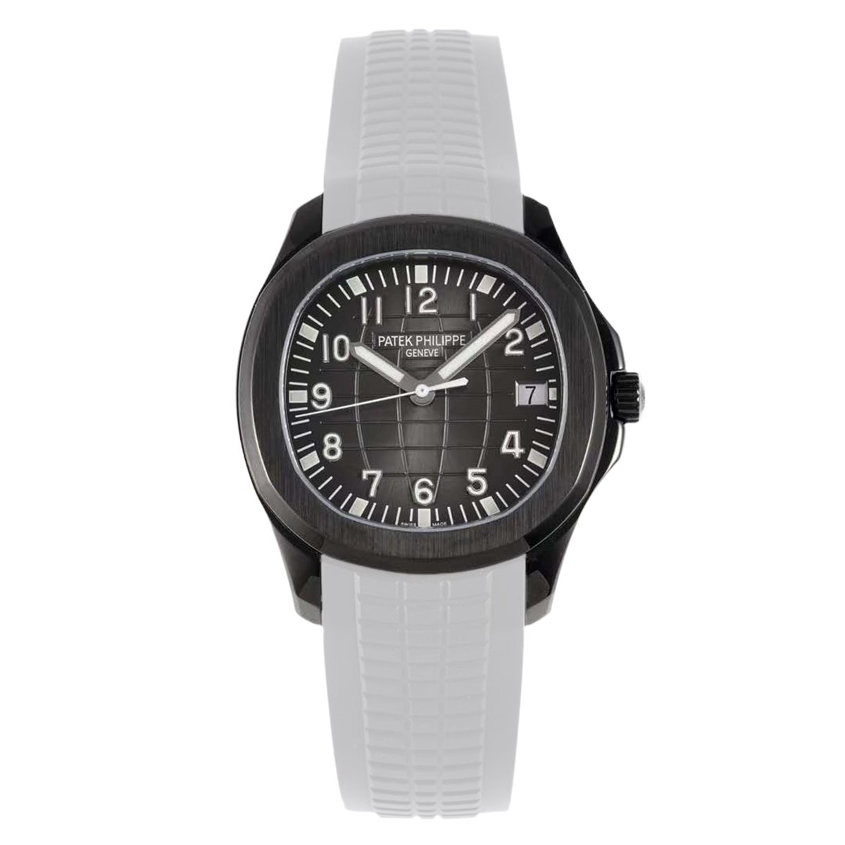 Aquanaut 5167A ‘Black Venom Limited Edition’ Black Dial on White Rubber Strap