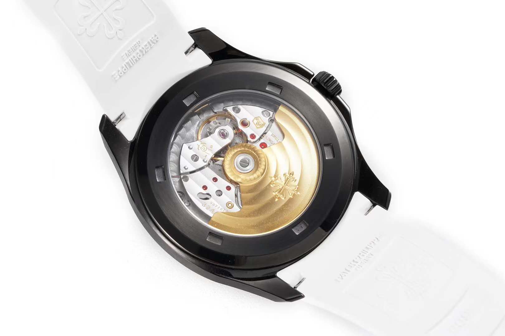 Aquanaut 5167A ‘Black Venom Limited Edition’ Black Dial on White Rubber Strap