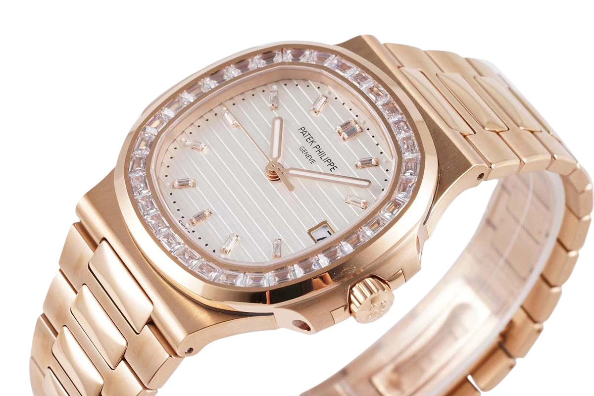 Nautilus Jumbo 5711/1R White Dial with D1am0nd Bezel