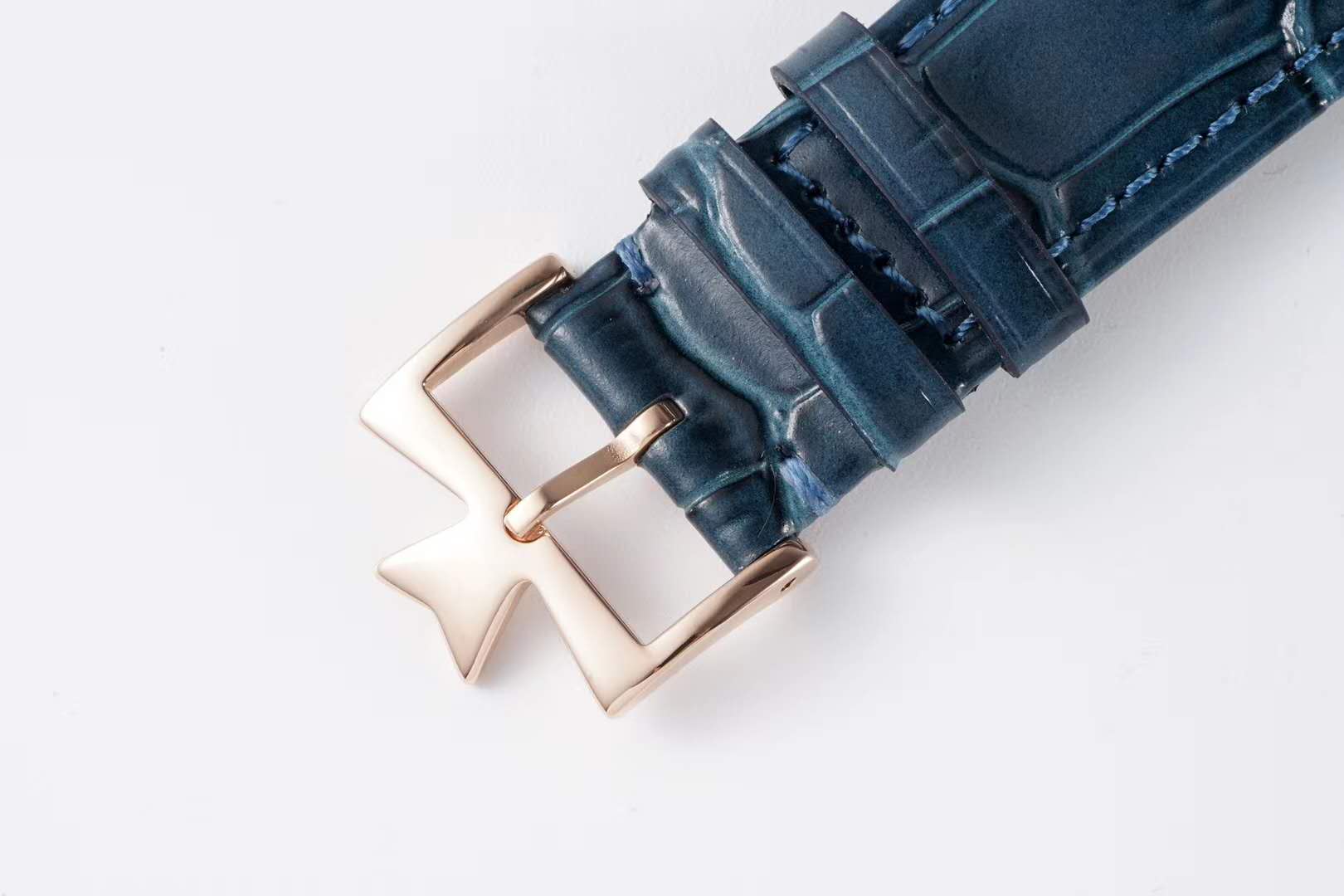 Patrimony Blue Dial in Pink Gold Ref: 85180