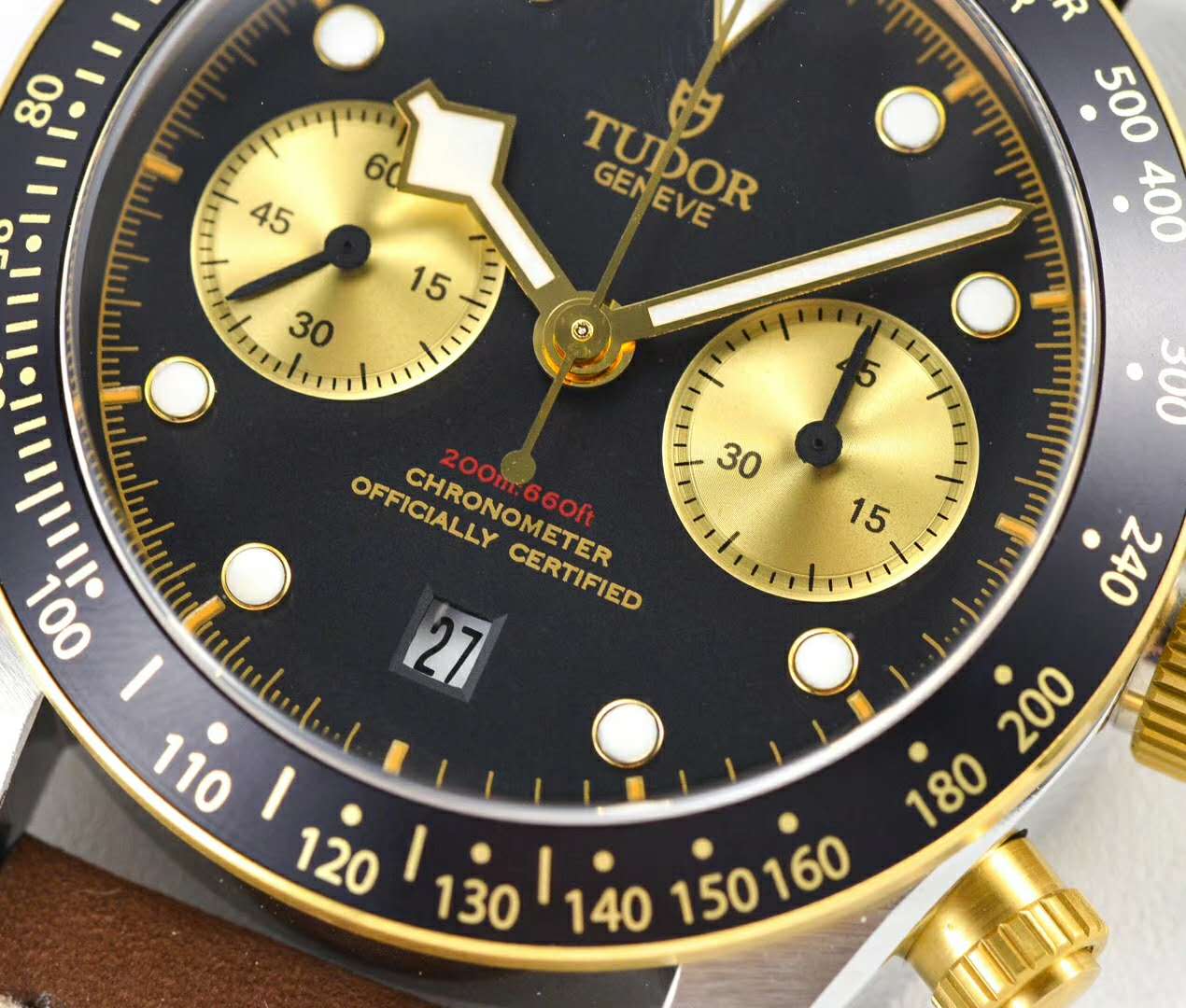 Black Bay Chrono S&G Ref: M79363N on Leather Strap