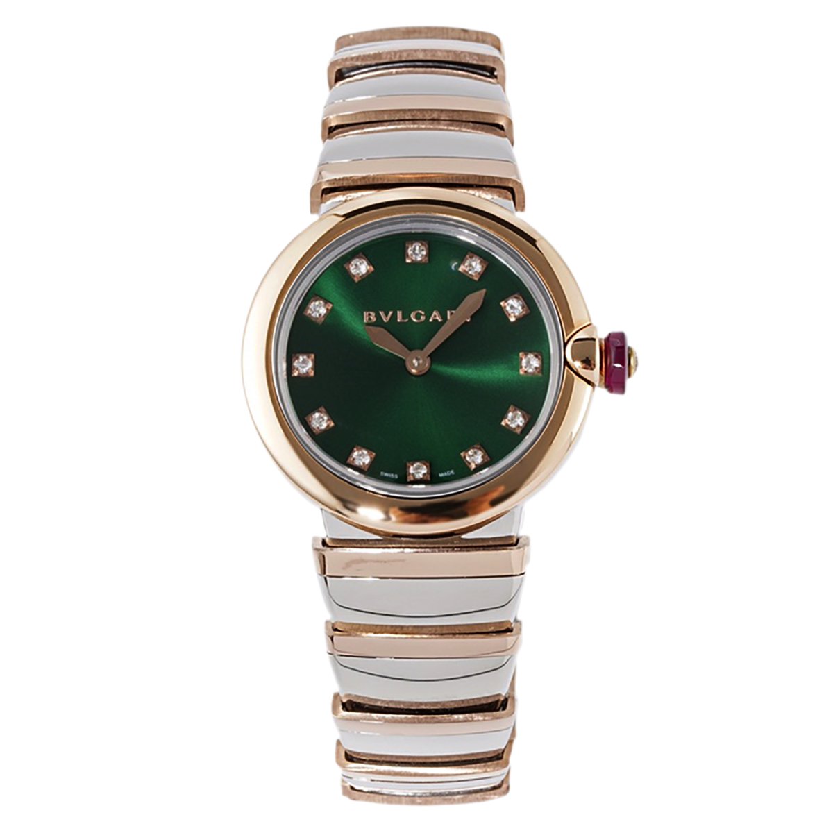 Lvcea Emerald Green Dial in Rose Gold/Steel