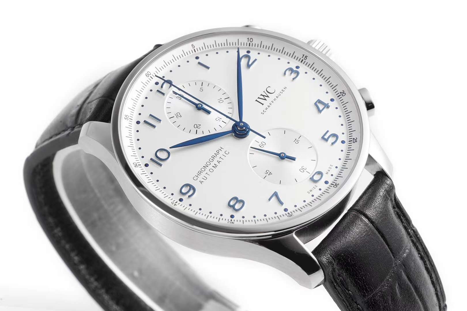 Portugieser Chronograph IW371605 White Dial in Steel
