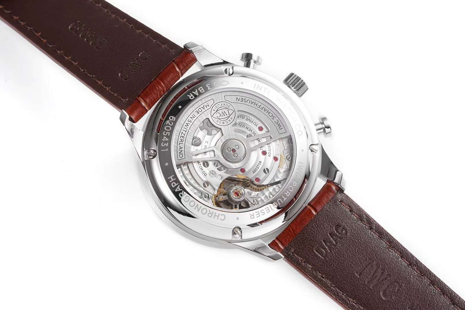 Portugieser Chronograph IW371611 White Dial in Steel