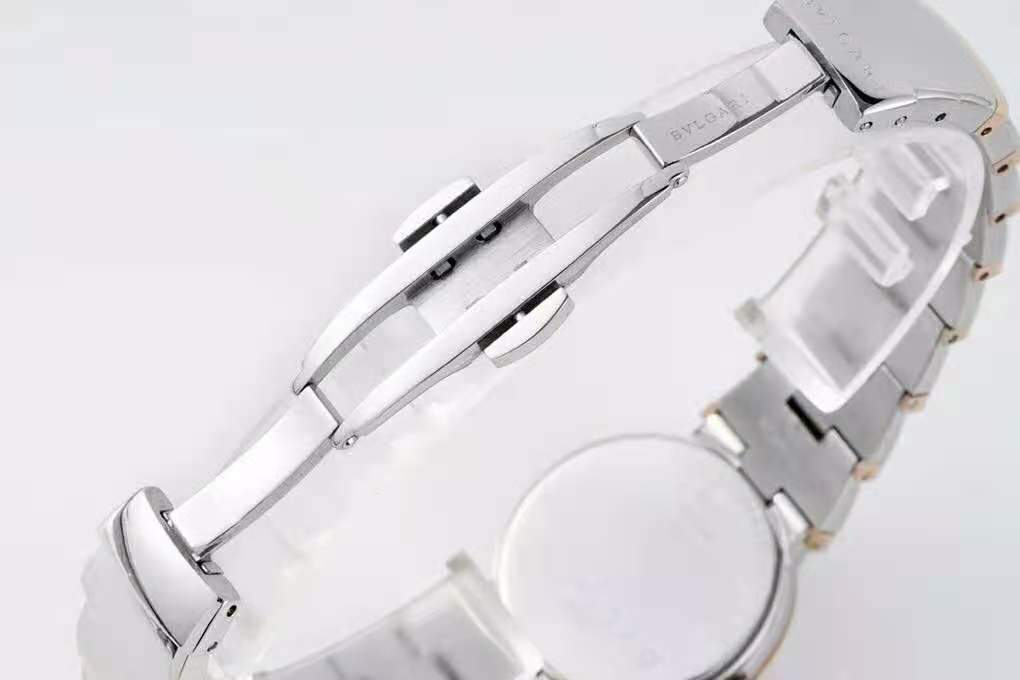 Lvcea Silver Dial in Rose Gold/Steel with D1am0nd Bezel