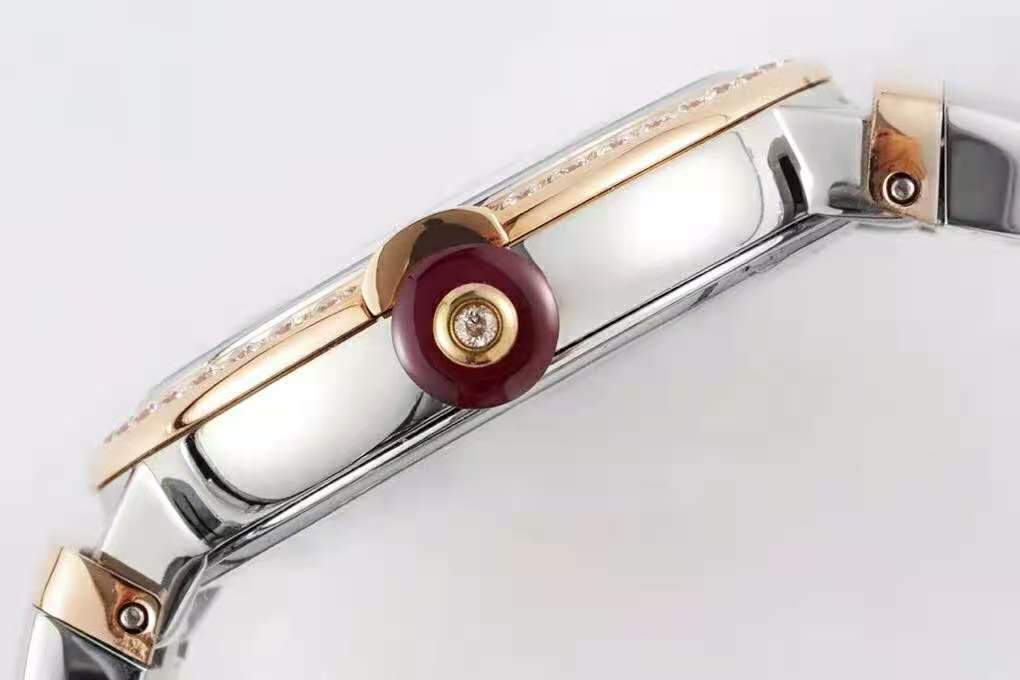 Lvcea Silver Dial in Rose Gold/Steel with D1am0nd Bezel