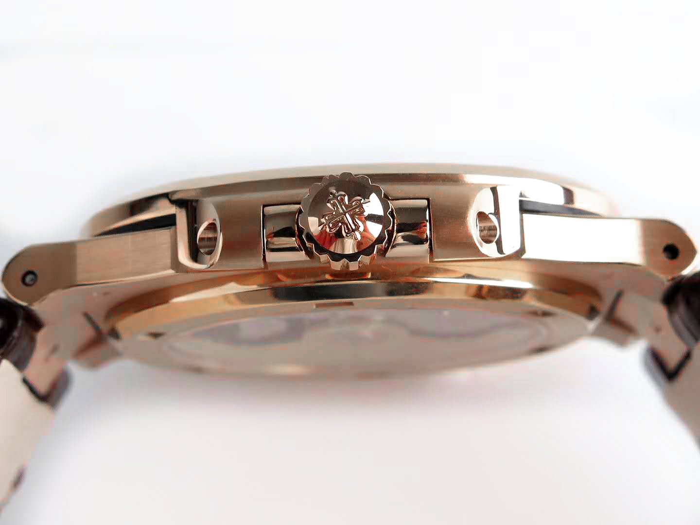 Nautilus Jumbo 5711 Brown Dial in Rose Gold with Brown Leather Strap