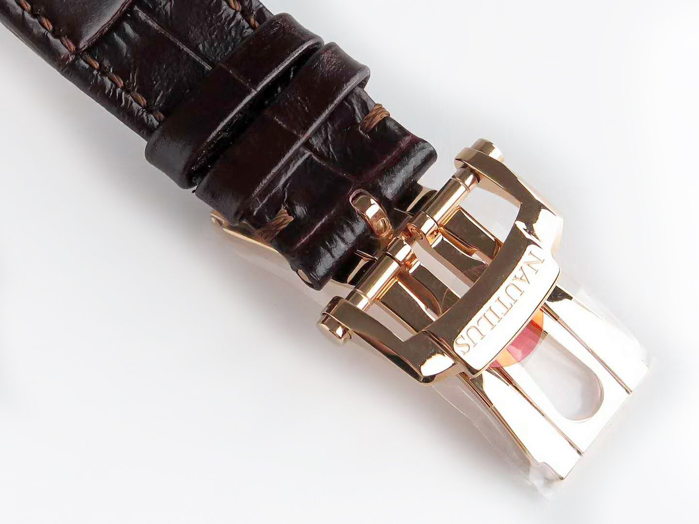 Nautilus Jumbo 5711 Brown Dial in Rose Gold with Brown Leather Strap