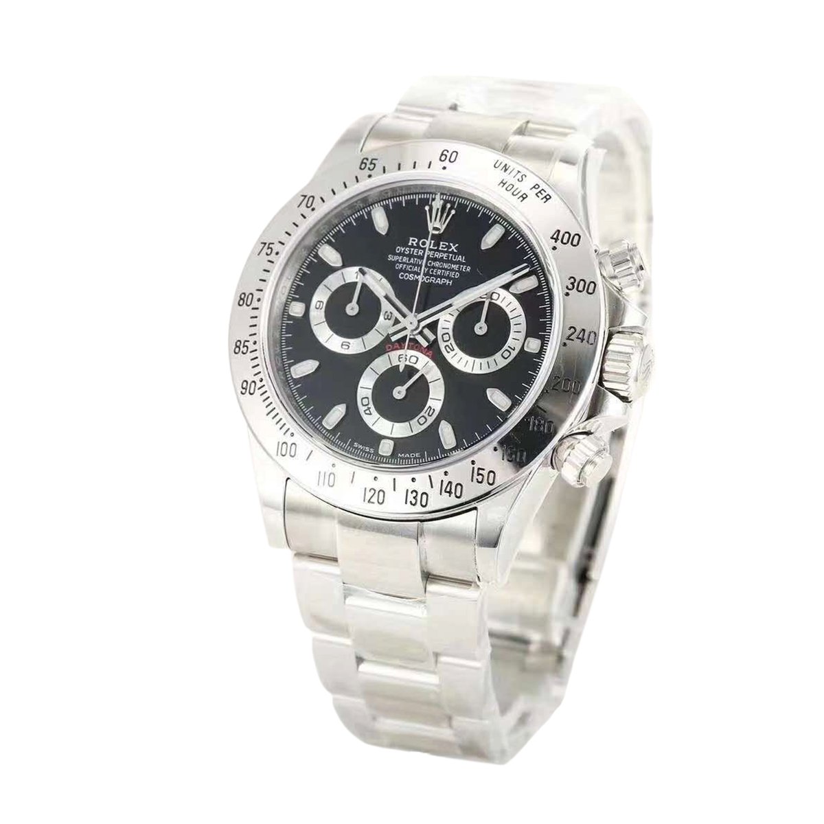 Daytona 116520 Black Dial in Steel