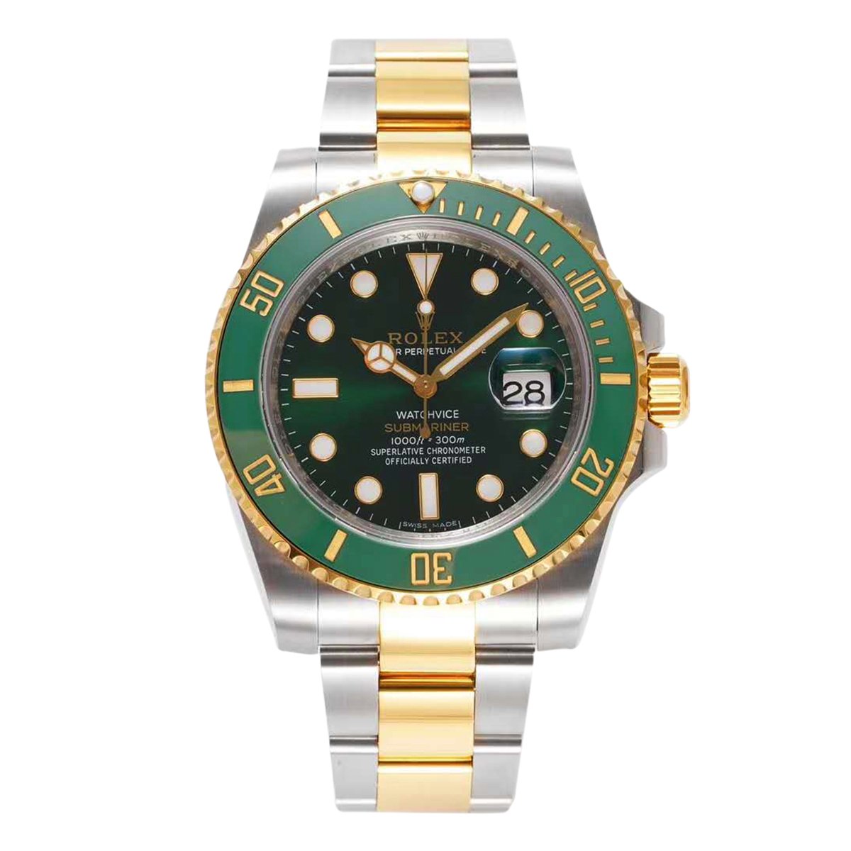 Submariner 116613LV ‘Watchvice Edition’ Hulk in Yellow Gold and Steel