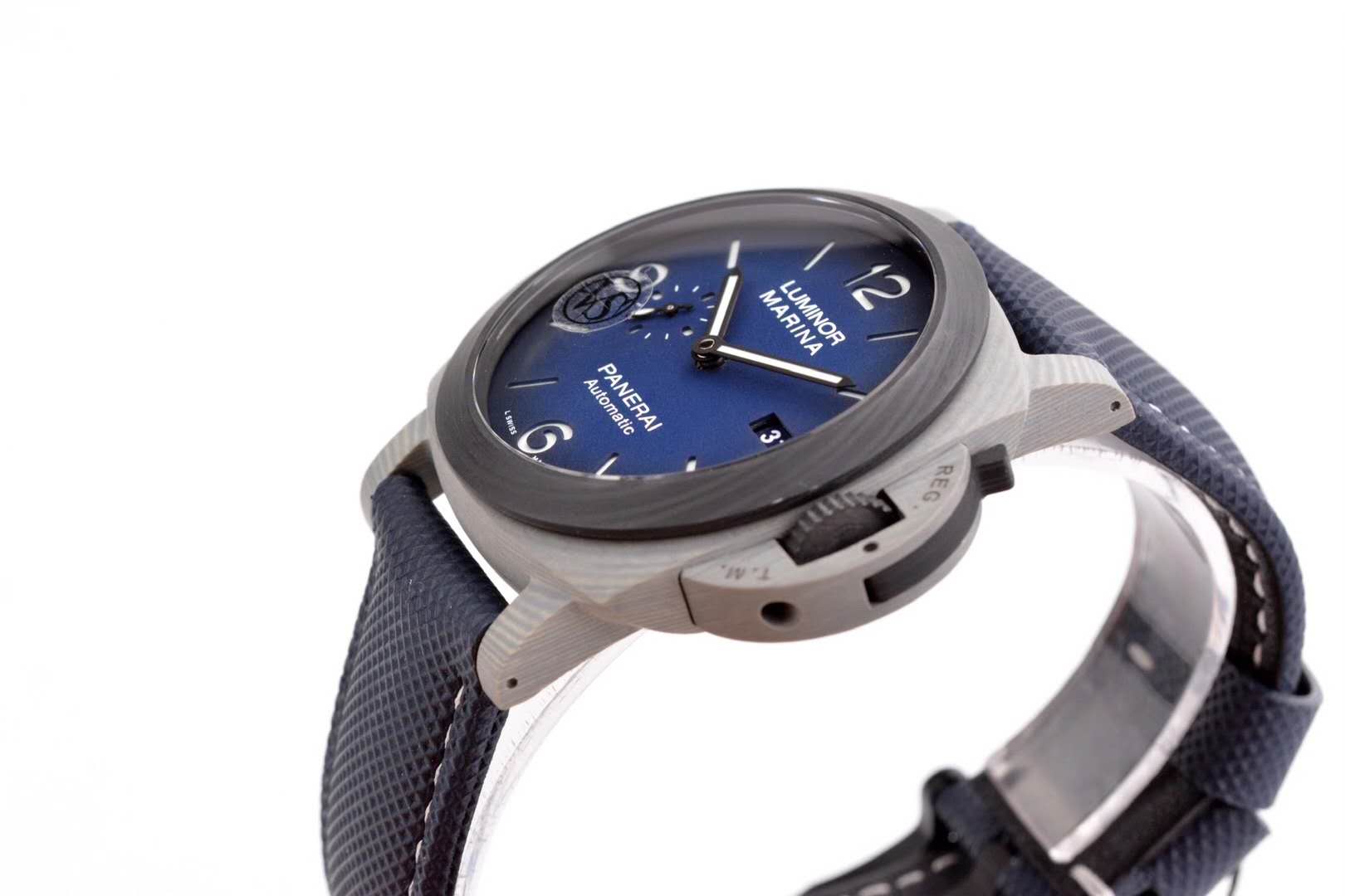 PAM1663 Lumminor Marina Fibratech™ Vulcano Blu 44mm