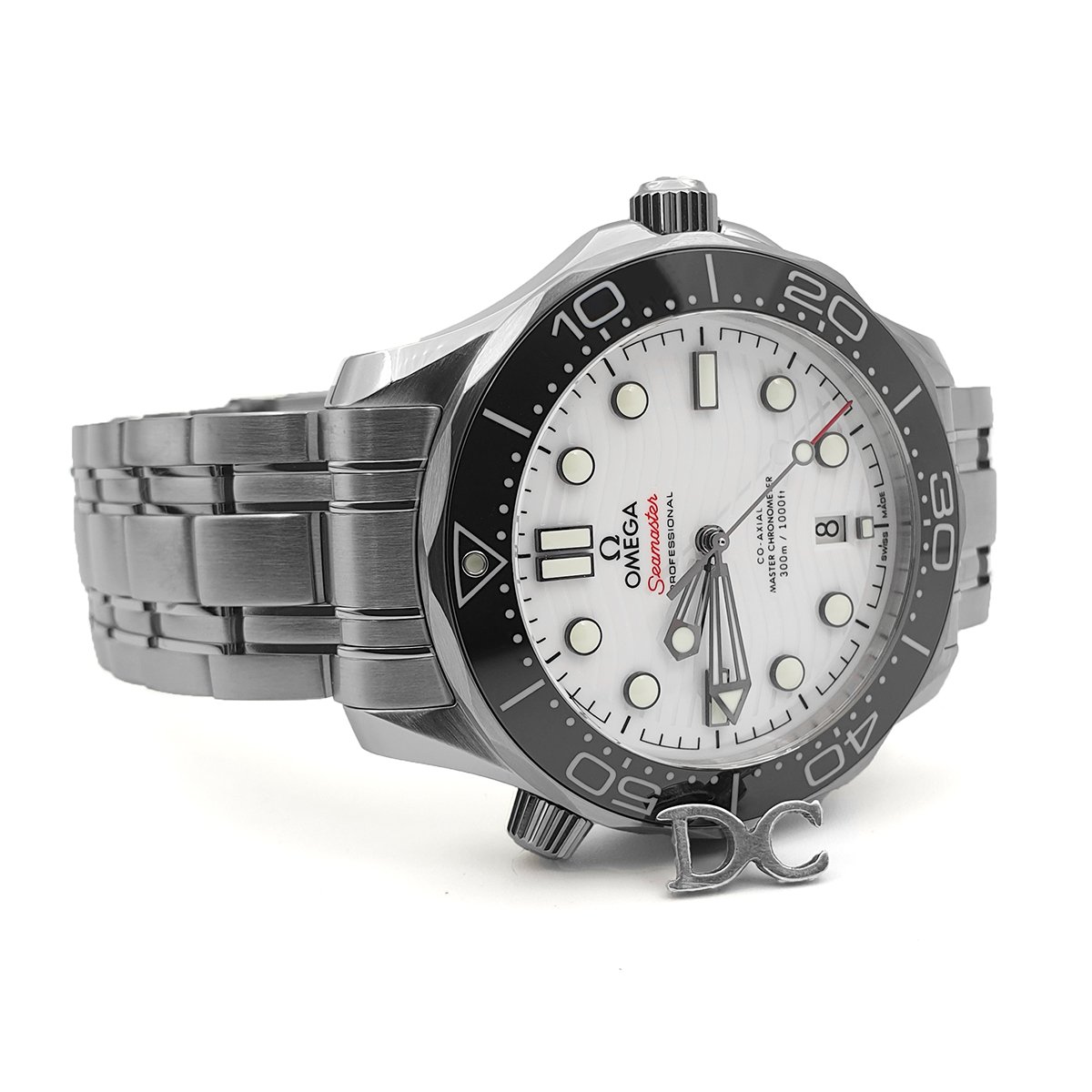 Seamaster Diver 300M 0me*ga Co-Axial Master Chronometer 42mm White Dial with Black Bezel