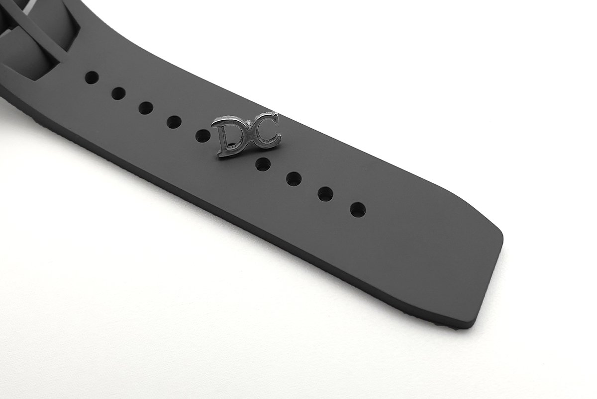 RM 011 Saint Tropez Polo Club White ATZ Ceramic and Titanium on Grey Rubber Strap