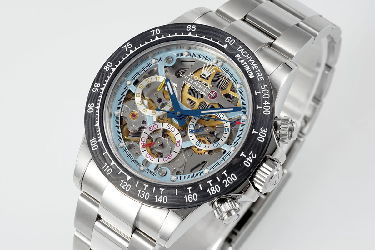 Blaken Daytona Skeleton Dial in Steel