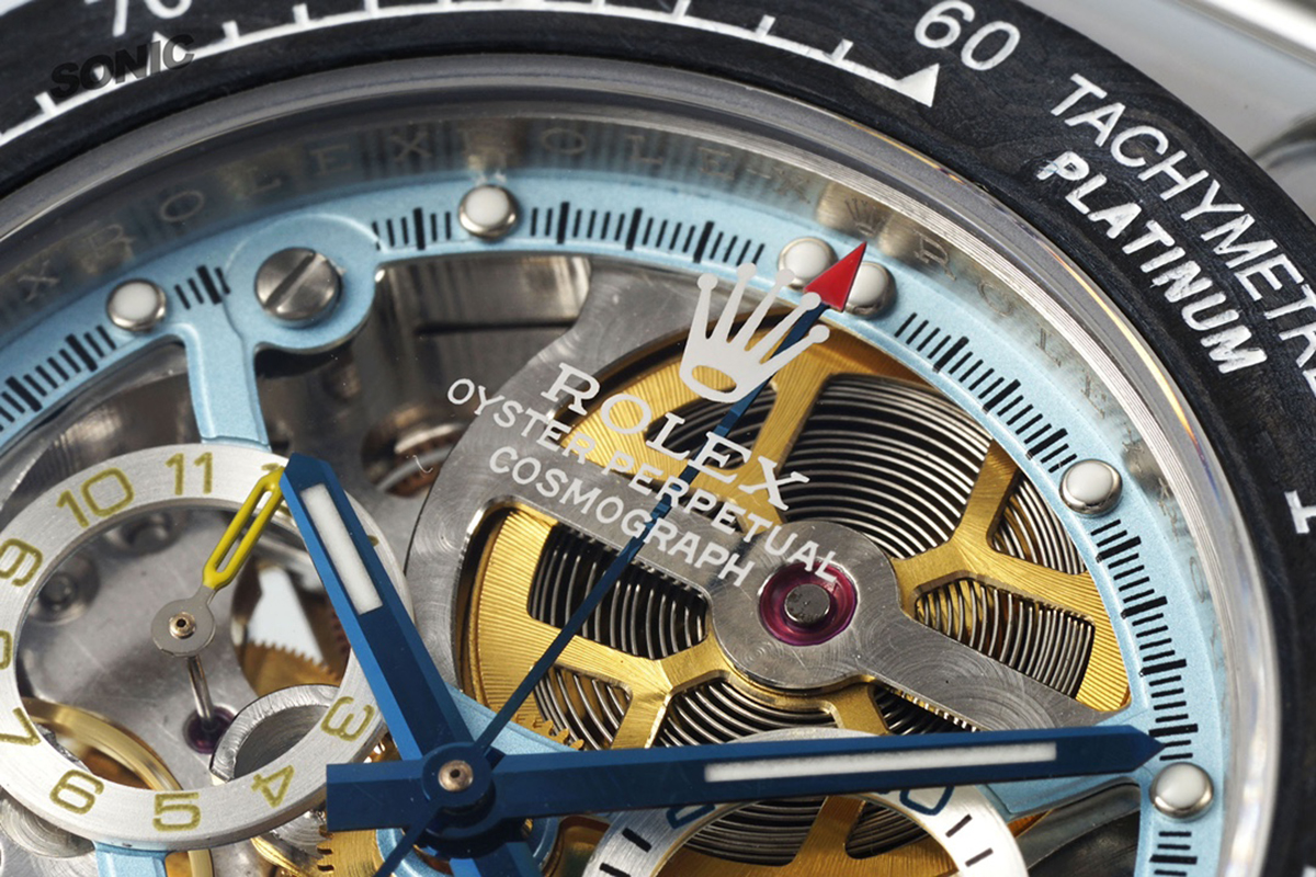 Blaken Daytona Skeleton Dial in Steel