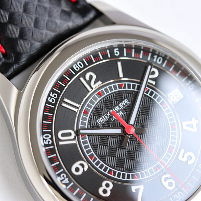 Calatrava 6007G-001 Red Black Dial in White Gold