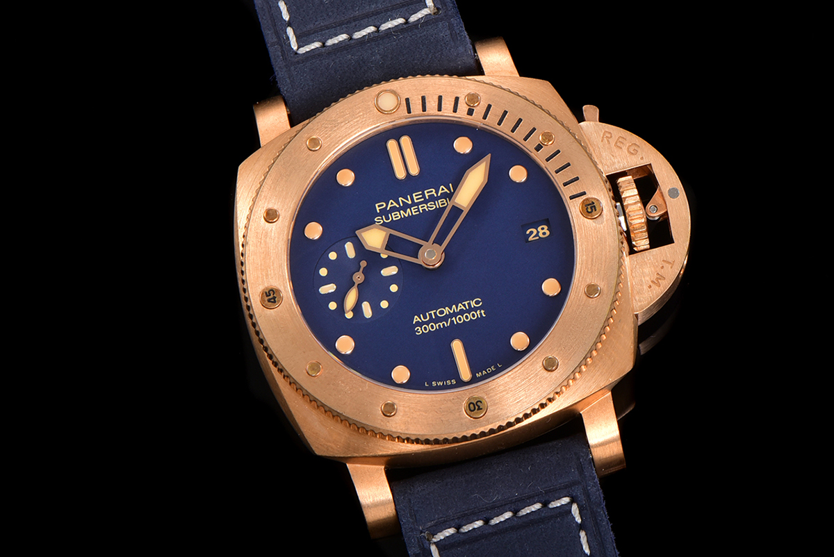 PAM1074 Submersible Bronzo Blu Abisso 42mm