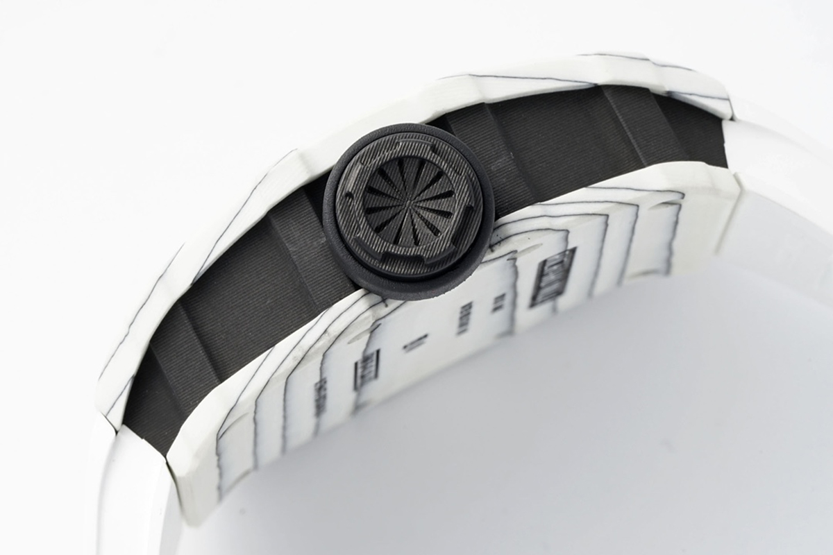 RM 035-01 Rafael Nadal White NTPT on White Rubber Strap (Sonic)