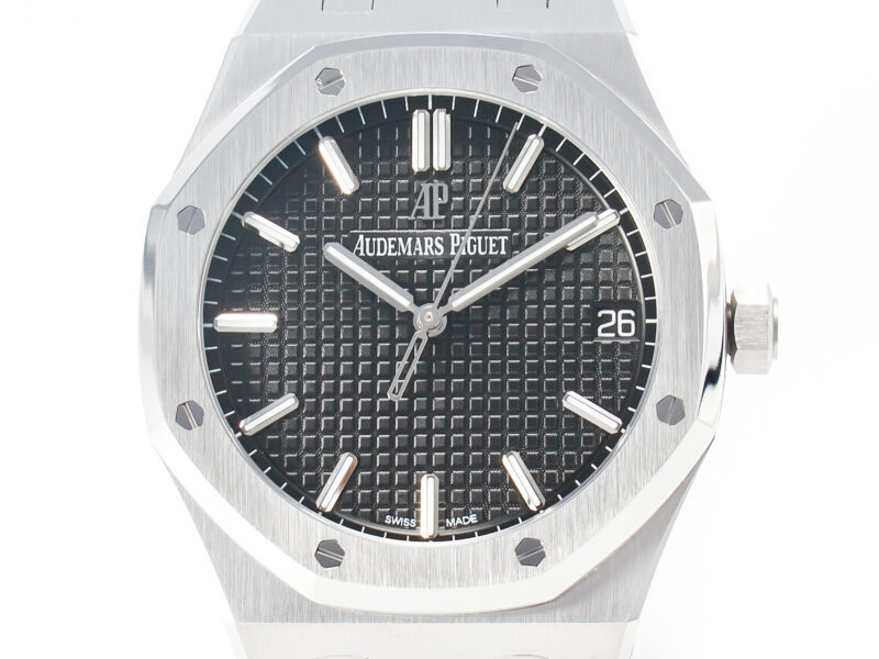 Royal Oak 41mm 15500 SS ZF 1:1 Best Edition Black Textured Dial on SS Bracelet SA4302 S*per Clone V3