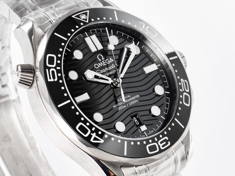 Seamaster Diver 300M VSF 1:1 Best Edition Black Ceramic Black Dial on SS Bracelet A8800 V2